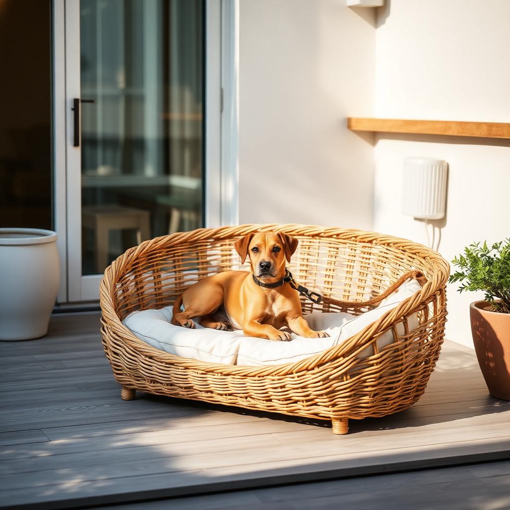Rattan Pet Lounger